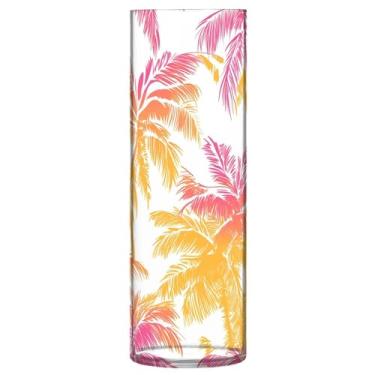 Imagem de CEBUGI Vaso de flores de palmeiras 10 x 30 cm, vaso cilíndrico para flores, vaso transparente inquebrável para decoração de casa de festa de casamento