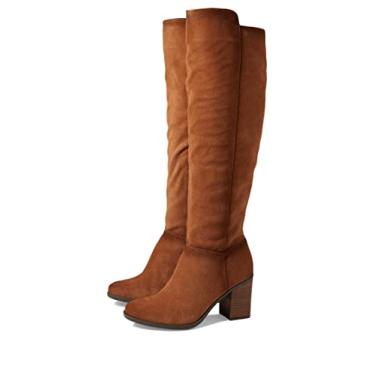 Imagem de Naturalizer Kyrie Bota de cano alto feminina marrom chá inglês camurça 39 M