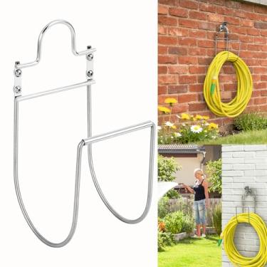 Imagem de BunnyCare Suporte de mangueira de jardim de metal, gancho de mangueira resistente, suporte de mangueira de armazenamento para mangueira de jardim, suporte de mangueira de água para quintal externo