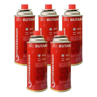 Imagem de 5 Gás Butano Maçarico Fogareiro Camping 220g Rothenberger