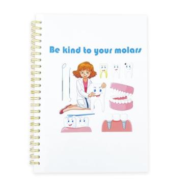 Imagem de Midrean Dentists Dental Hygiene Journal Assistant Nurse School Students Spiral Nursing Notebook Notepad,Ruled Paper, 5.5"X8.3" 80 (D)