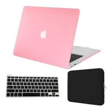 Imagem de Kit Capa Case Compatível Com Macbookk PRO 15 A1707 A1990 Touchbar Fabr