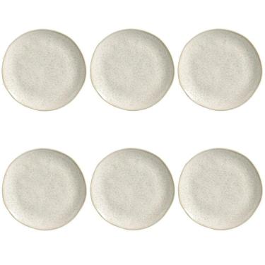 Imagem de Conjunto De Pratos Rasos 06 Peças Orgânico Vanilla Porto Brasil