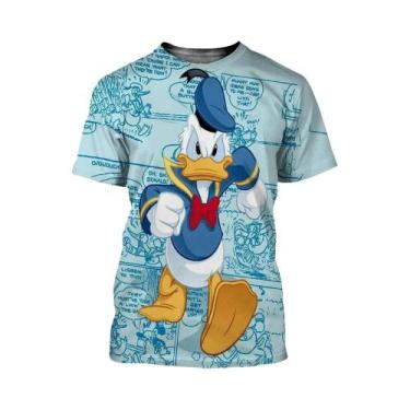 Imagem de Camiseta Gráfica 3D Do Pato Donald Para Homens E Mulheres Verão 2025 M