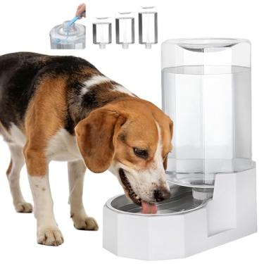 Imagem de Sfozstra Distribuidor Automático De Água Para Animais De Estimação Com Tigela De Aço Inoxidável, Bebedouro Por Gravidade, Alimentador Angular De Água Para Cães E Gatos De Pequeno A Grande Porte (Br