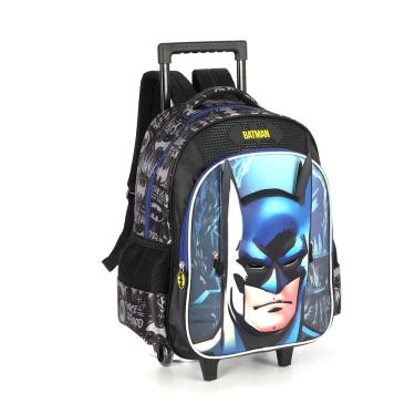 Imagem de Mochila de Rodinhas Batman Luxcel | Super Herói | Rodas e Alça | Aventura e Força G