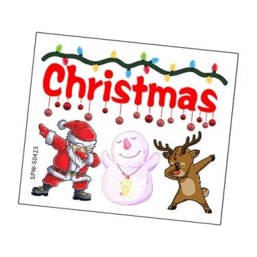 Imagem de Fenteer Adesivo de Natal para Tampa de Vaso Sanitário, Decalques para Caixa Acoplada, Decoração de Natal DIY, Adesivos de Parede para Caixa Acoplada, 30 x 25