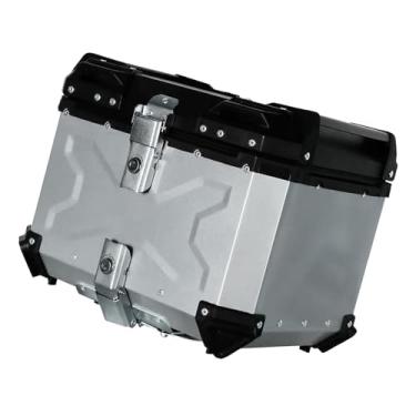 Imagem de Zhjvihx Capa Superior para Motocicleta, Caixa Traseira de Liga de Alumínio Com Trava Dupla de Liberação Rápida e Forro de Couro, para Capacetes, Armazenamento de Equipamento de Equitação (vinagre)