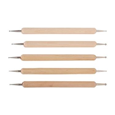 Imagem de Alomejor Ferramenta de Gravação, Conjunto de 5 Peças de Caneta de Rastreamento de Extremidade Dupla, Caneta de Gravação de Aderência Firme para Escultura Em Cerâmica de Argila Com