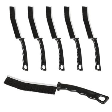 Imagem de IIUIKOO Conjunto de escovas de limpeza de fendas, pacote com 6 escovas de cerdas duras para espaços apertados, argamassa de azulejo de banheiro, pia, ventilação do carro - ferramenta versátil de