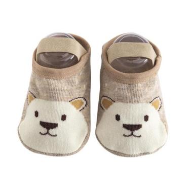 Imagem de Meia Sapatilha Antiderrapante Infantil Pietra Baby Unissex Algodão Con