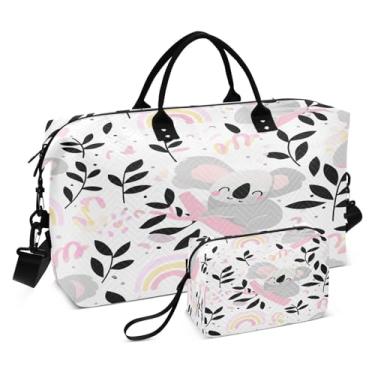 Imagem de CEBUGI Linda bolsa esportiva acolchoada de coala para mulheres, grande, bolsa de viagem de fim de semana, bolsas hospitalares para trabalho de parto e parto