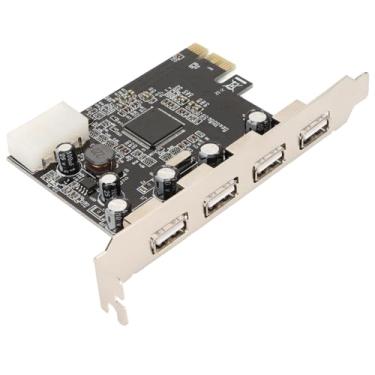 Imagem de Cryfokt Placa de Expansão PCIe para USB 2.0 Estável 4 Portas 480 Mb/s Adaptador USB 2.0 para Chassi de Desktop, Ideal para 7, Vista, Linux - Chip MOSCHIP