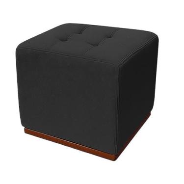 Imagem de Kit Com 2 Puff Quadrado Decorativo Tecido Bouclé Quarto Sala Descanso de Pé Sala，Quarto(Cinza escuro)