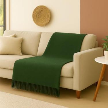 Imagem de Manta para Sofá Gigante，Manta para Sofá Grande 3,00m x 1,80m – Proteção Prática e Toque Decorativo em Algodã(Verde Musgo)