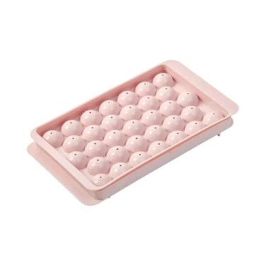 Imagem de Formas De Gelo Redondas Pequenas Com Tampa Para Freezer, Mini Moldes D