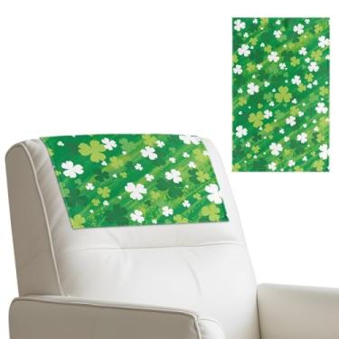 Imagem de Merkmak Capa protetora de encosto reclinável para sofá de sala de estar com gancho e laço, 1 peça de protetor de cabeça antiderrapante para casa