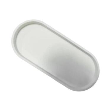 Imagem de Bandeja Oval De Silicone Para Banheiro, Bandeja Decorativa Para Armaze