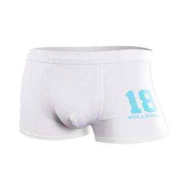 Imagem de Cuecas Boxer Masculinas De Algodão Respirável Com Suporte Para Escroto