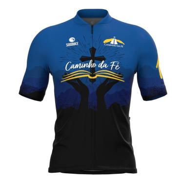 Imagem de CAMISA CICLISMO MASCULINA SÓDBIKE, PROTEÇÃO SOLAR 20, ZIPER FULL, CAMINHO DA FÉ - XGG-Unissex