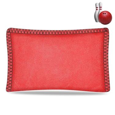 Imagem de Simgoing Kit de acessórios de boliche para boliche, bolsa de pó para mãos 30 ml de resina para secar à mão, secagem à mão, tênis, pó, bola de golfe, beisebol, softball, (vermelho)