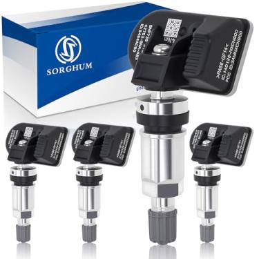 Imagem de SORGHUM TPMS Sensors Sistema de monitoramento de pressão de pneu compatível com Honda Civic 2008-2014 Odyssey 2011-2017 Fit Element 2009-2011 Acura CSX 2008-2011 Substituição # 42753-SNA-A83 42753-TR0