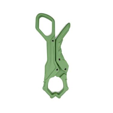 Imagem de Pegador de lábio de peixe plasítico de 13 cm, grampo de gancho de balança digital - Pegador de pesca, suporte de robalo pescado, alicate de pegador de peixe-gato (verde)