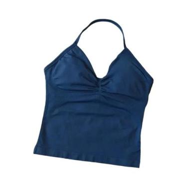 Imagem de Top De Yoga Sem Costas Para Mulheres, Colete Esportivo Com Decote Sexy