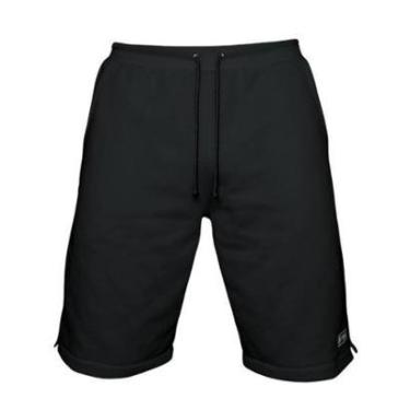 Imagem de Bermuda Moletom Masculina com 3 Bolsos Fenda Lateral Short Básico Casual Treino-Masculino