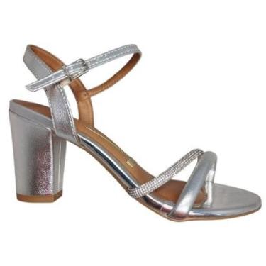 Imagem de Sandalia Feminina Vizzano Salto Strass Metalizada 6262.1034-Feminino