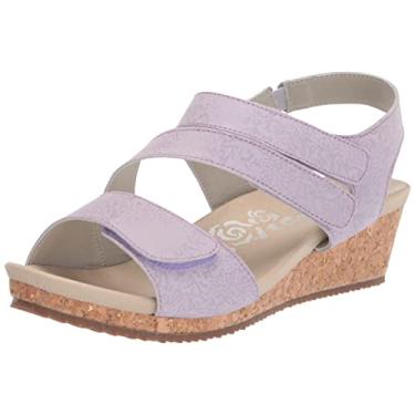 Imagem de Propet Sandália anabela Millie Espadrille feminina, Lavanda, 9.5 X-Wide