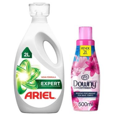 Imagem de Kit 1 Sabão Liquido Ariel Expert 2L + Amaciante Downy Frescor de Prima