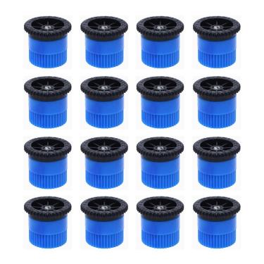 Imagem de Honoson 16 peças de cabeça de pulverizador pop-up de substituição de raio de arco variável de alta eficiência compatível com Rainbird, irrigador pop-up Hunter Orbit (15 van, azul)