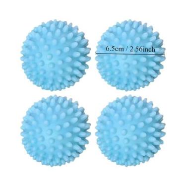 Imagem de Bolas De Secagem De Roupa Reutilizáveis Em PVC (4 Peças)  Amaciante De