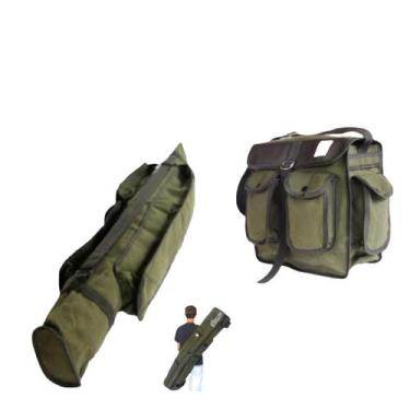 Imagem de Kit Bolsa De Pesca mais Porta Vara Molinete 1,6 M Impermeável 4 Divisó