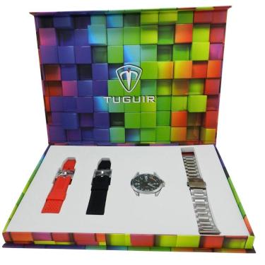 Imagem de Relógio Masculino Tuguir Analógico TG35136 Prata e Preto