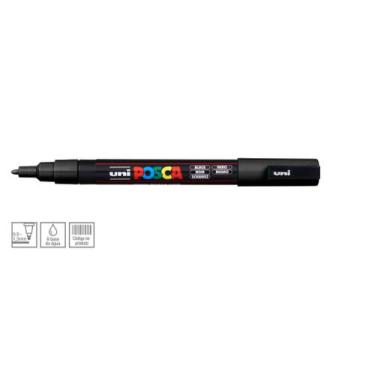 Imagem de Caneta Uni Posca Pc-3m Black - UNIBALL