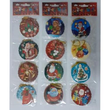 Imagem de Mini Cartão de Natal Para Presente Estampas Variadas 12 Unid - Rio Tij