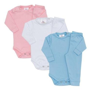 Imagem de Kit 3 Conjunto Bebê Infantil Térmico Segunda Pele Body Calça - Pettena