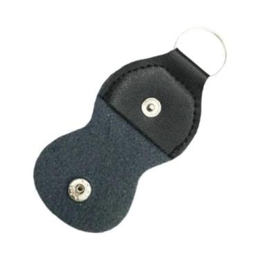 Imagem de Estojo Para Palhetas De Guitarra Em Couro Legítimo Formato De Chaveiro