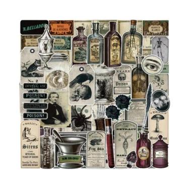 Imagem de Adesivos Vintage De Mapas De Plantas 100PCS Para Garrafas De Água, Diá