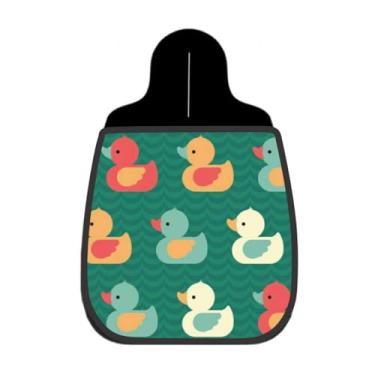 Imagem de Lixeira De Carro Organizador Lixinhocar Patos Coloridos Fundo Verde