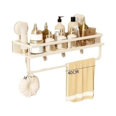 Imagem de Prateleira De Banheiro Com Ventosa Sem Furo, Suporte De Alumínio Suspe