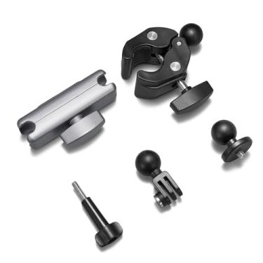 Imagem de Suporte para câmera de guidão de motocicleta para Gopro Insta360 X5 X4 X3 X2 ONE RS R Mevo Start, para câmeras de ação DJI, suporte de braçadeira com interface de rosca de 0,6 cm, braço mágico para