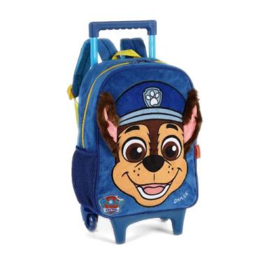 Imagem de Mochila Rodinha Patrulha Canina Pelúcia Skye e Chase, Azul ic42012