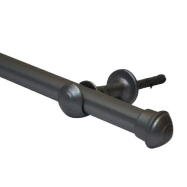 Imagem de Kit Varão Completo 2,00 Metros de Cortina Resistente 19mm varao cortina 2m(Preto)