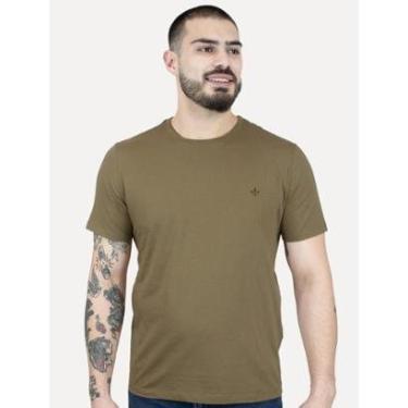 Imagem de Camiseta Dudalina Masculina Essentials Modal Logo Marrom Claro-Masculino