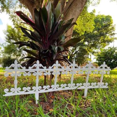 Imagem de Cerca Decorativa para Jardim 90x25 de Plástico Branca - Alpe & Aritana