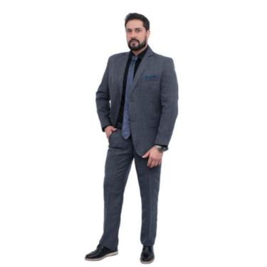 Imagem de Terno Social Microfibra Mescla Diversas Cores  - Nero Germanico, Cinza