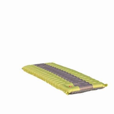 Imagem de HUHUCASE Almofada de dormir inflável extragrossa com bomba embutida, o colchão de acampamento mais confortável, adequado para mochila, viagem de carro e caminhadas, compacto e leve (verde + cinza)